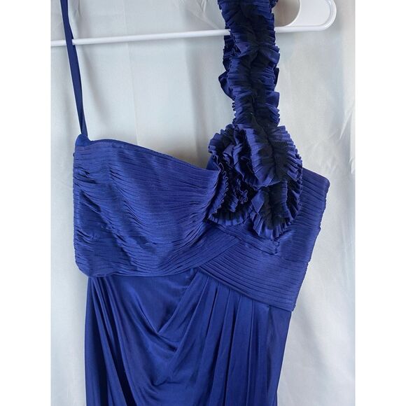 BCBG Maxazria Navy Blue One Shoulder Cocktail Dress Women's Size XS - Picture 6 of 15
